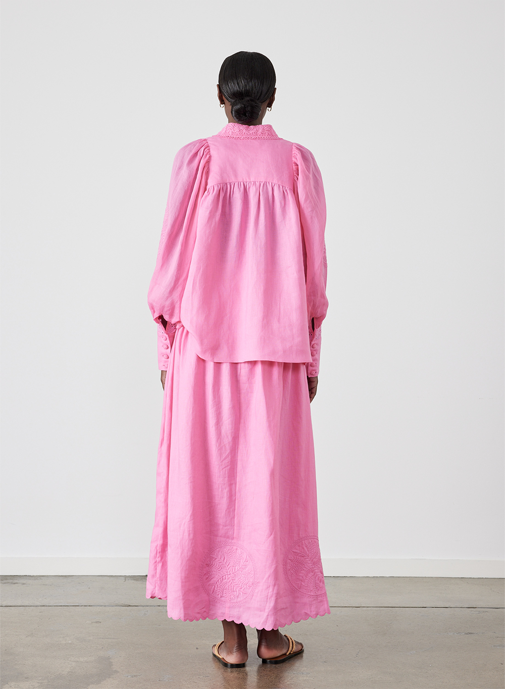 Roxanna Linen Ramie Shirt | Dahlia Pink
