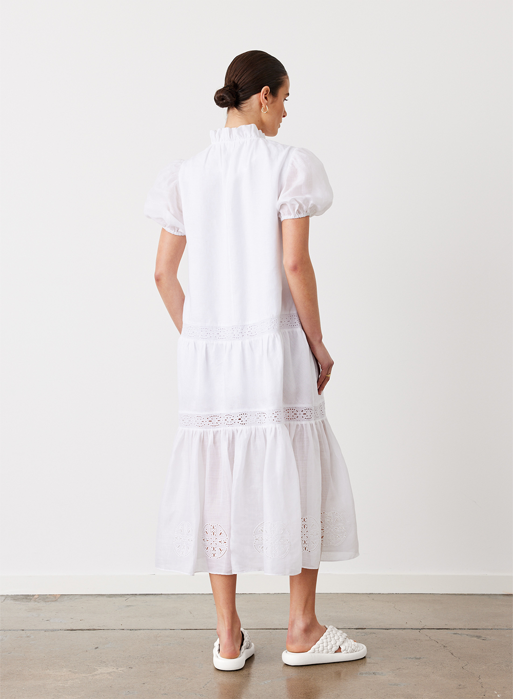 Cecile Linen Maxi Dress | Optical White