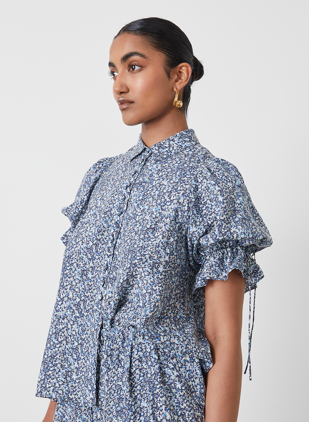 SARA SILK SHIRT |  SANDWASH LICHEN ARTWORK