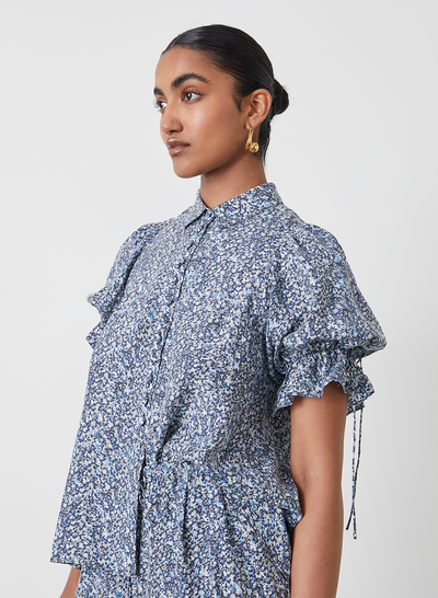 SARA SILK SHIRT |  SANDWASH LICHEN ARTWORK
