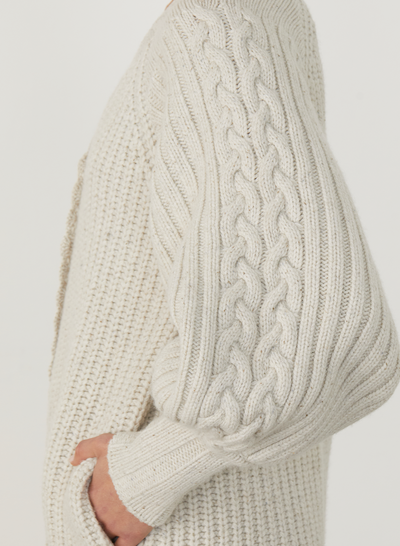 FRANKIE WOOL CARDIGAN KNIT | HEATHER