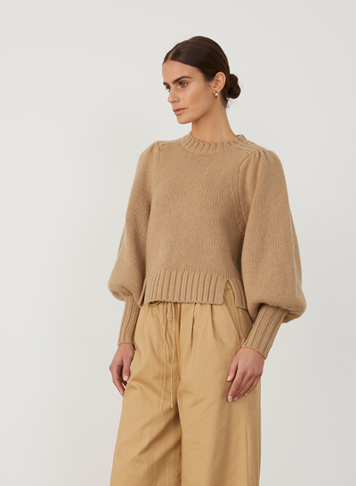 HADLEY WOOL KNIT | CAMEL