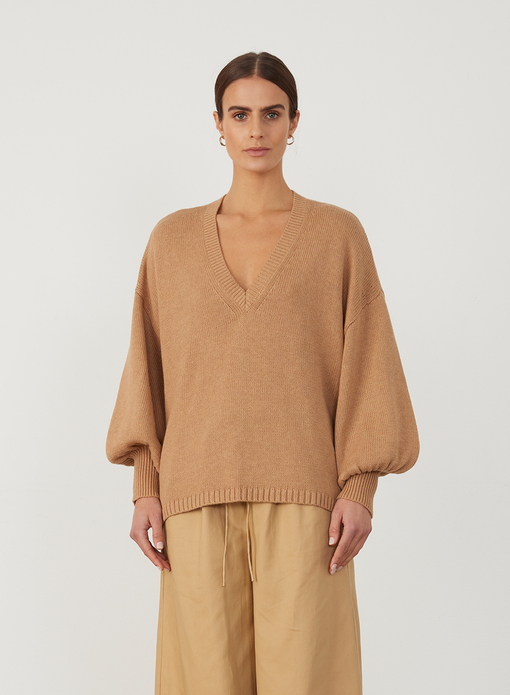 CORA ORGANIC COTTON CASHMERE KNIT | CAMEL