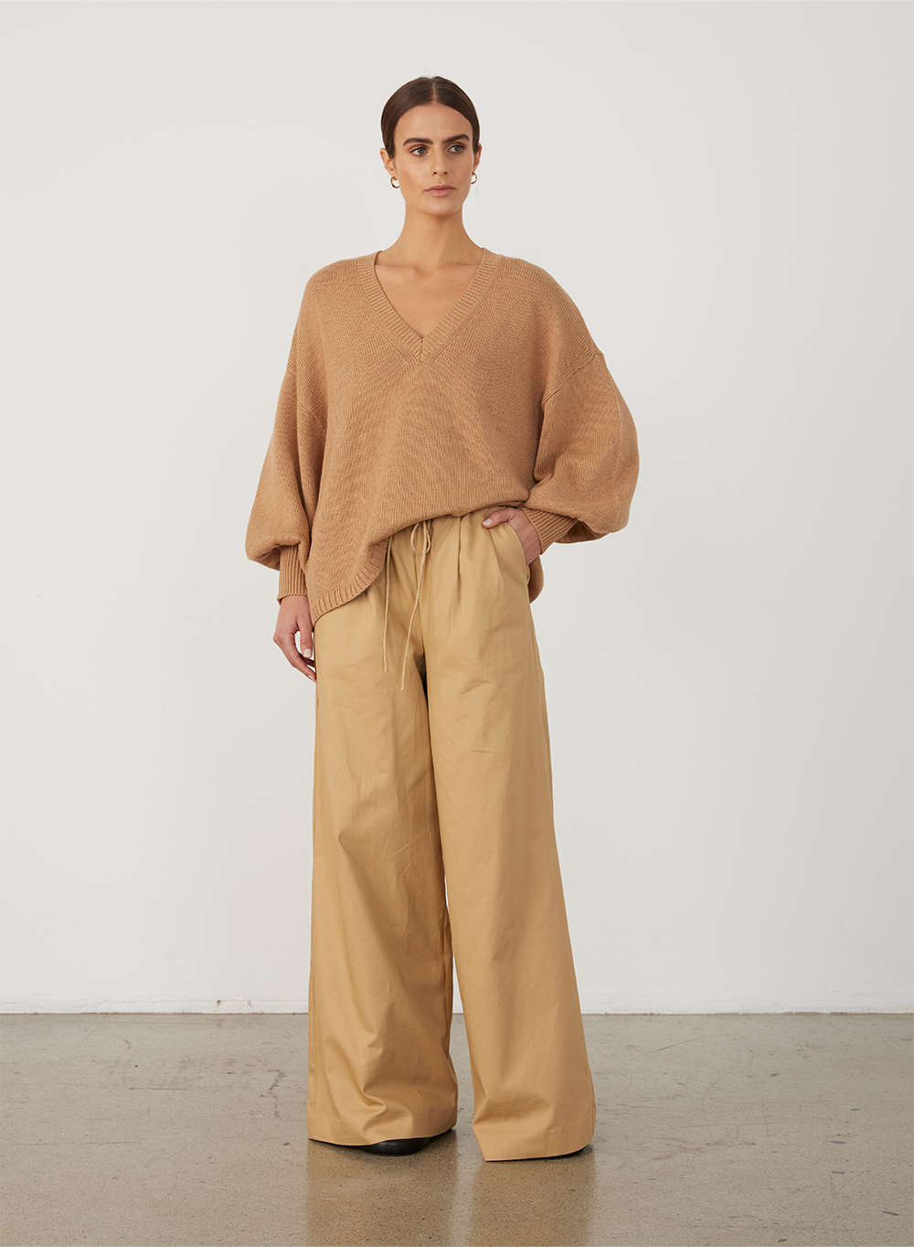 CORA ORGANIC COTTON CASHMERE KNIT | CAMEL