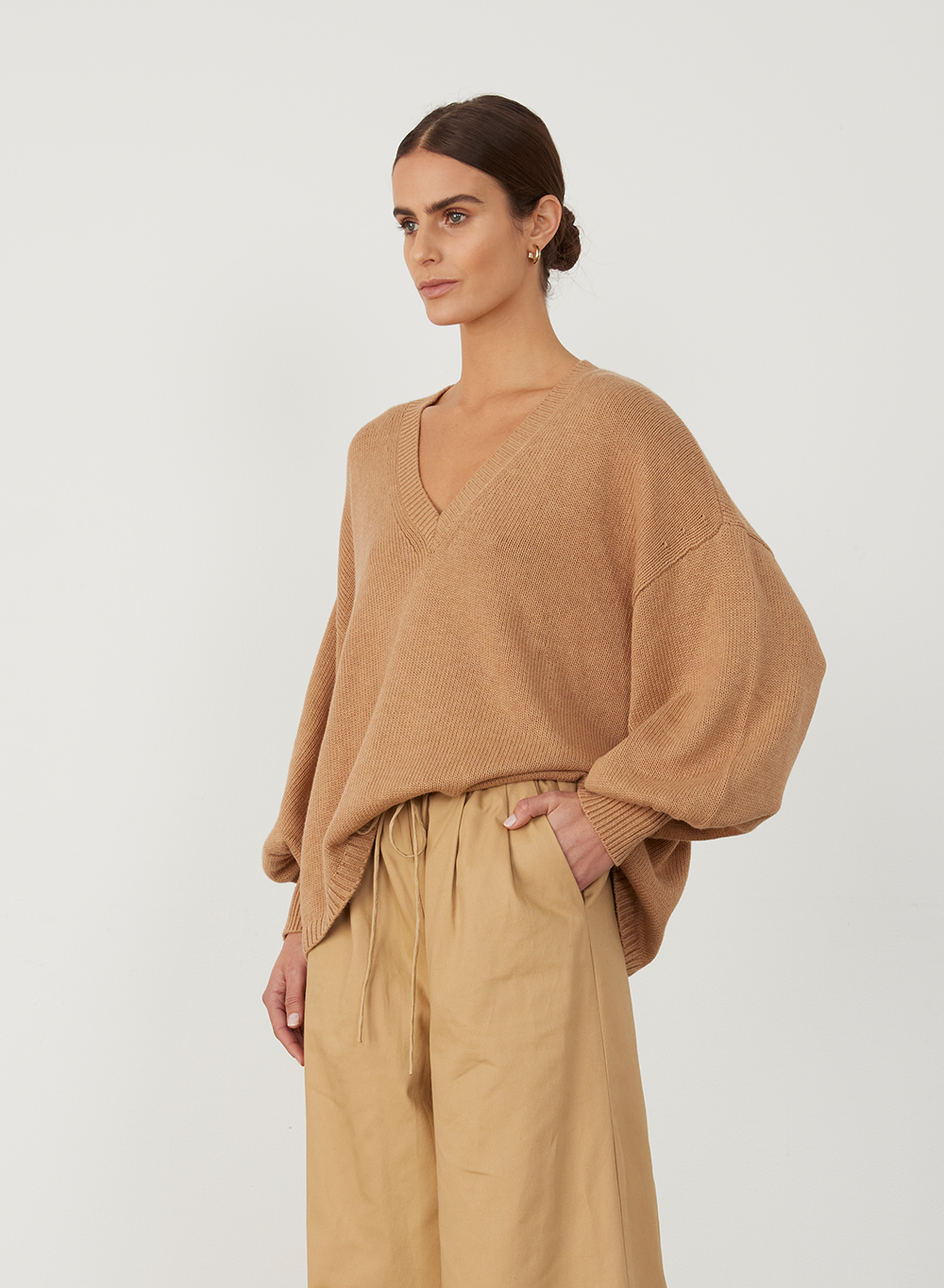 CORA ORGANIC COTTON CASHMERE KNIT | CAMEL