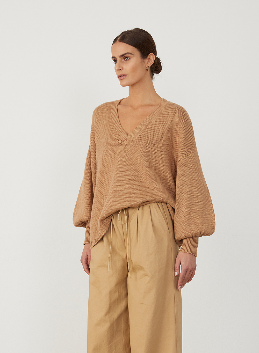 CORA ORGANIC COTTON CASHMERE KNIT | CAMEL