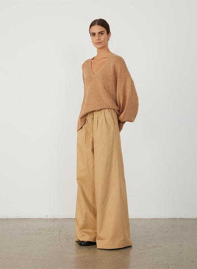 CORA ORGANIC COTTON CASHMERE KNIT | CAMEL