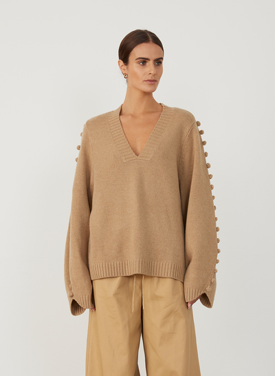 PAIGE WOOL KNIT | CAMEL