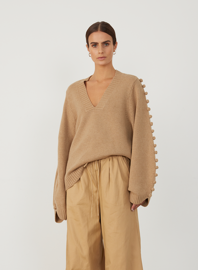 PAIGE WOOL KNIT | CAMEL