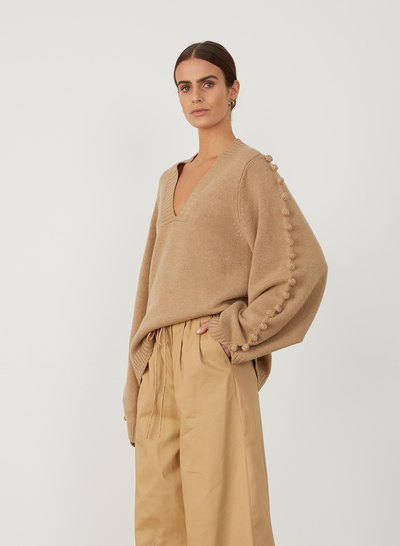 PAIGE WOOL KNIT | CAMEL