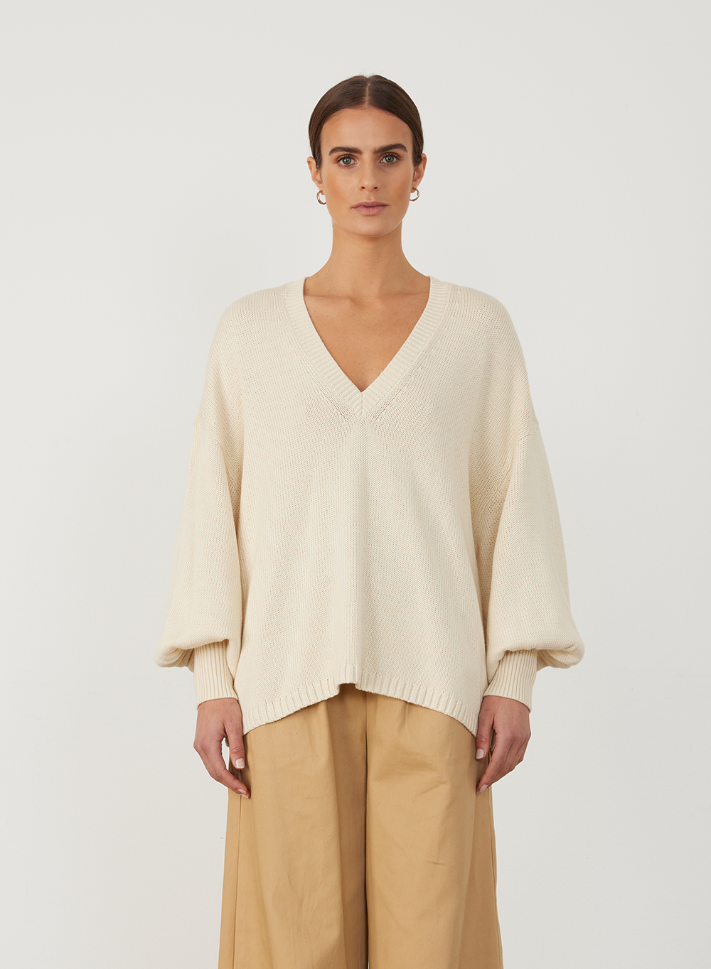 CORA ORGANIC COTTON CASHMERE KNIT | CREAM