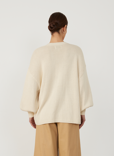 CORA ORGANIC COTTON CASHMERE KNIT | CREAM
