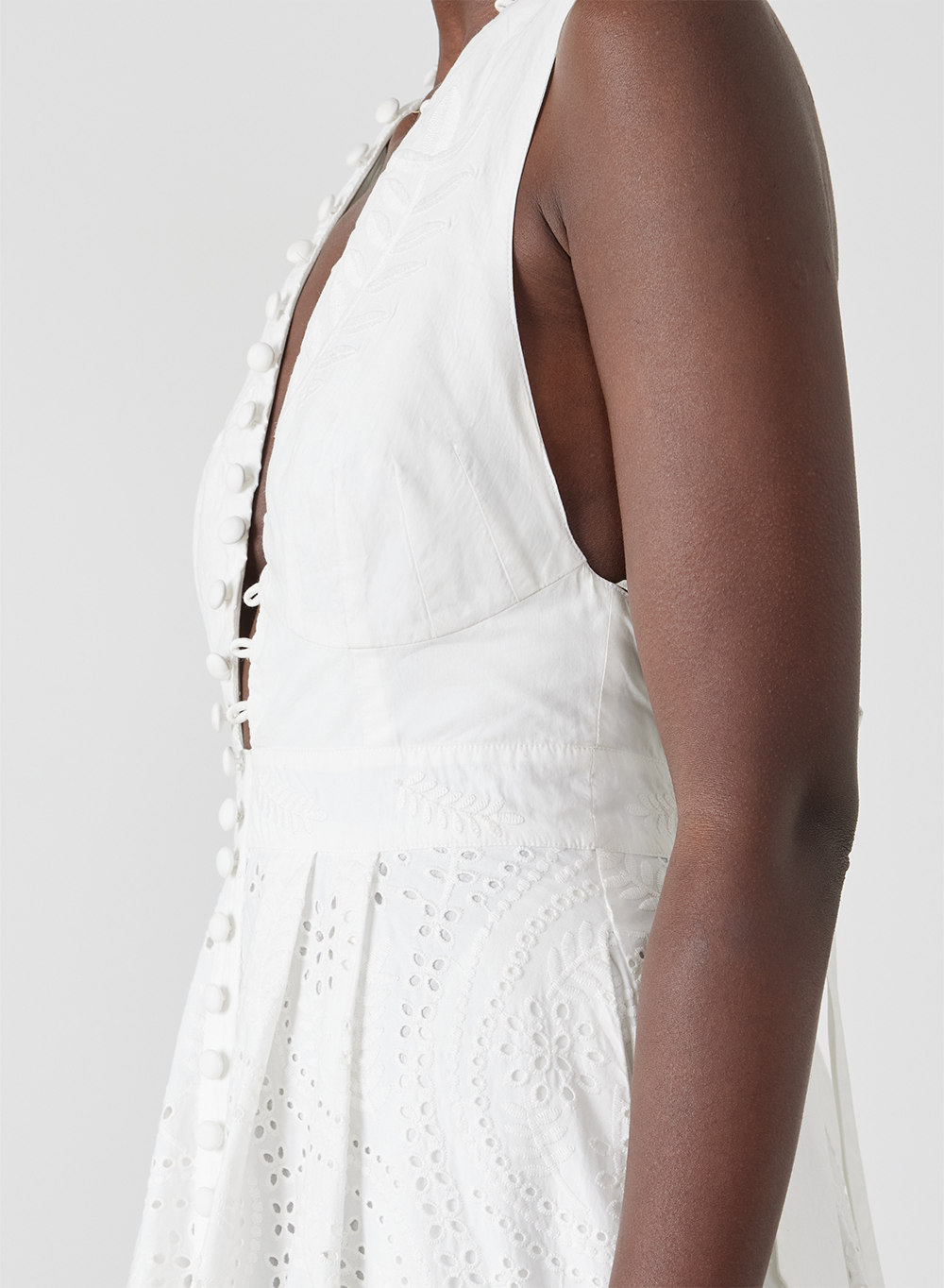 Helena Organic Cotton Broderie Maxi Dress | Alba