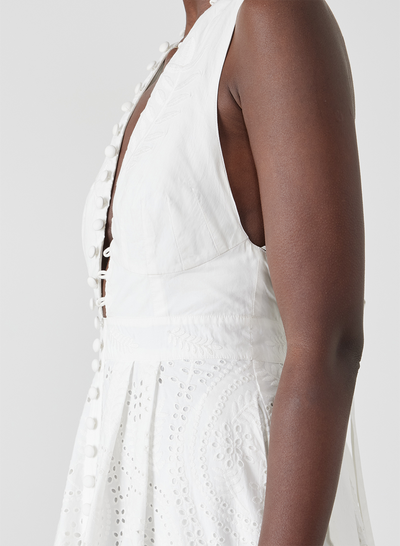 Helena Organic Cotton Broderie Maxi Dress | Alba