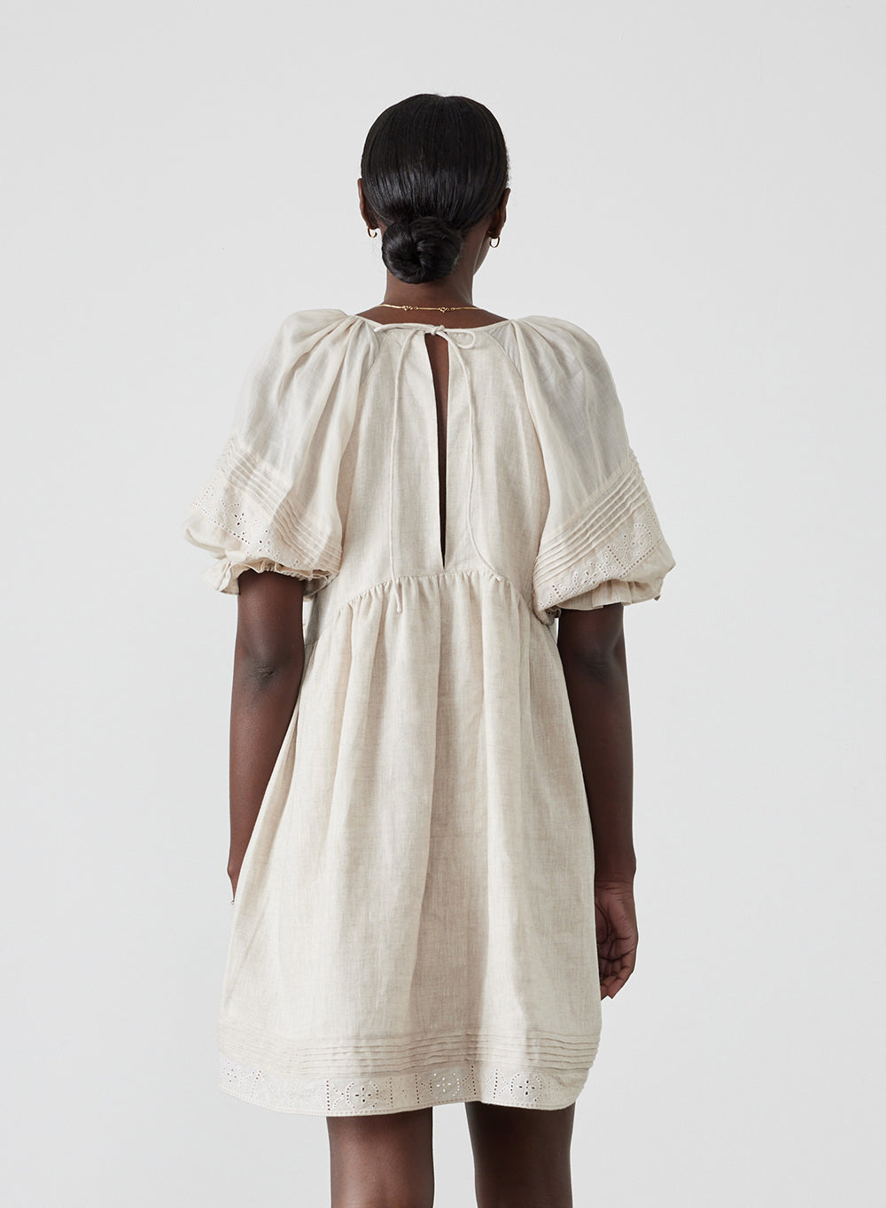 Gwendalin Linen Mini Smock Dress | Flax