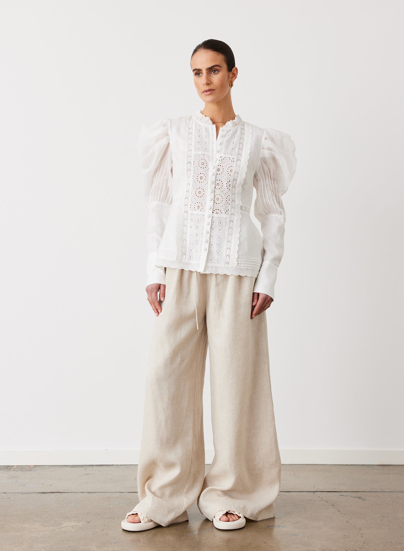 IMOGEN LINEN RAMIE SHIRT | CREAM
