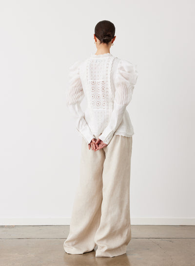 IMOGEN LINEN RAMIE SHIRT | CREAM