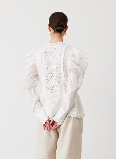 IMOGEN LINEN RAMIE SHIRT | CREAM