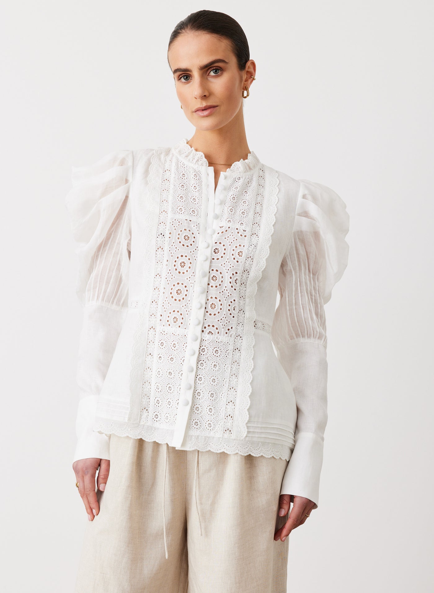 IMOGEN LINEN RAMIE SHIRT | CREAM