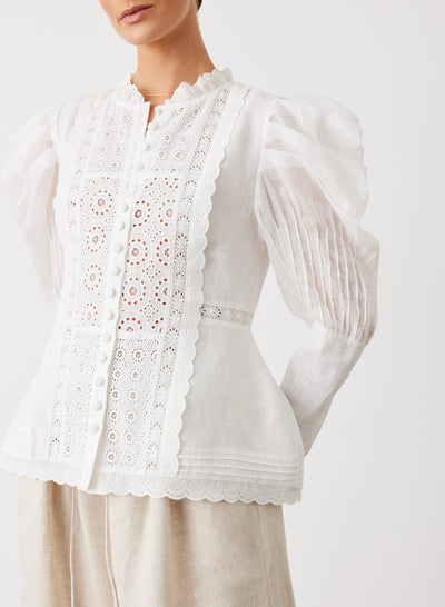 IMOGEN LINEN RAMIE SHIRT | CREAM