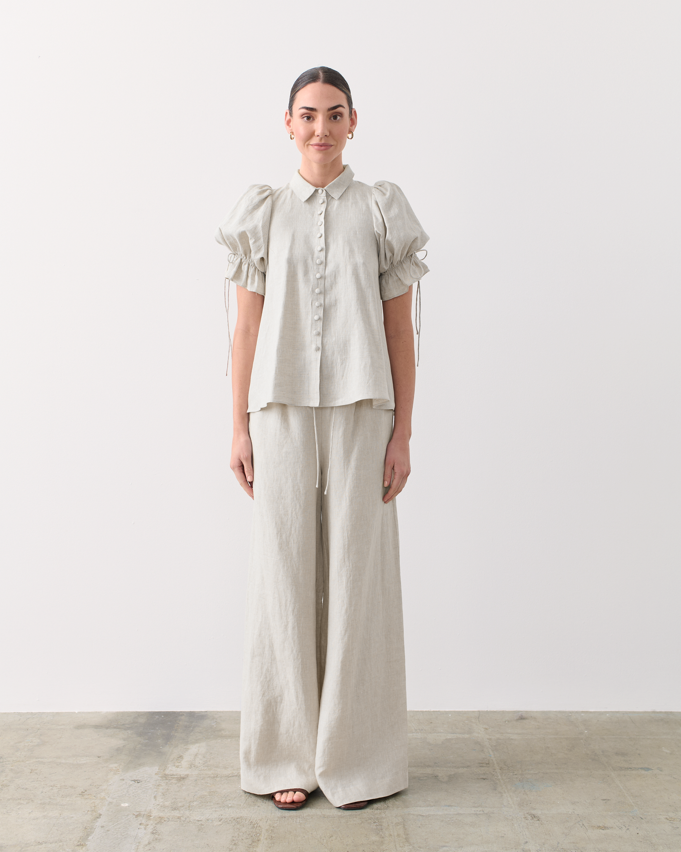 Sara Linen Organic Cotton Shirt | Natural