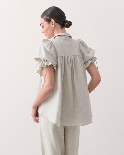 Sara Linen Organic Cotton Shirt | Natural
