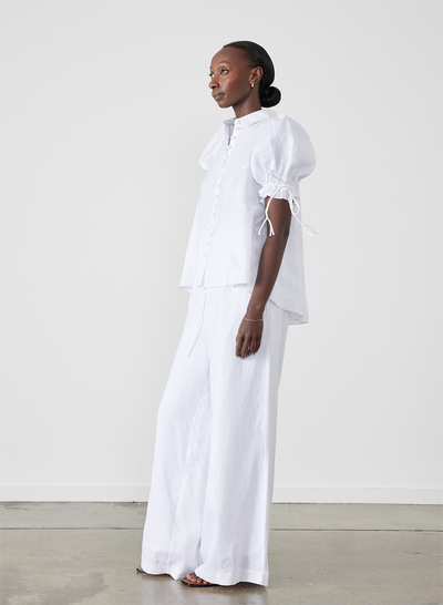 Morley Linen Shirt | Optical White