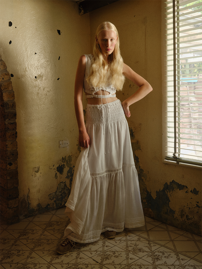 KIM LINEN RAMIE MAXI SKIRT | MIDI DRESS