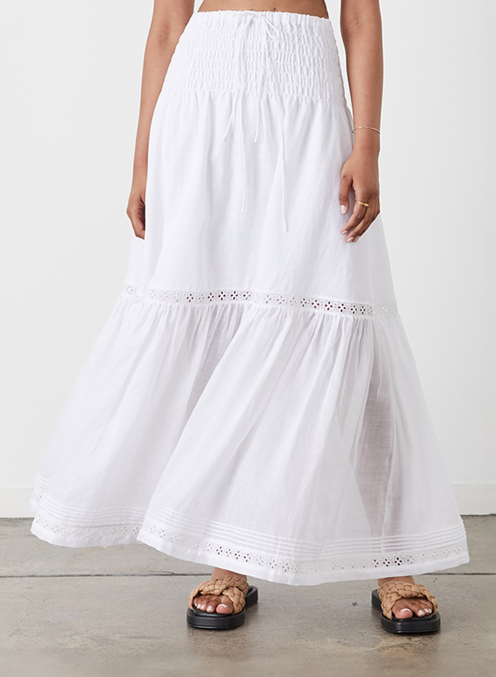 KIM LINEN RAMIE MAXI SKIRT | MIDI DRESS