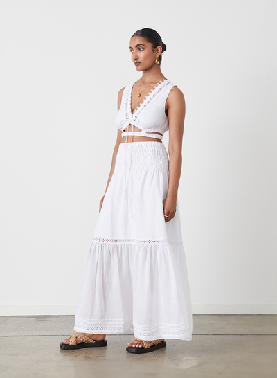 KIM LINEN RAMIE MAXI SKIRT | MIDI DRESS