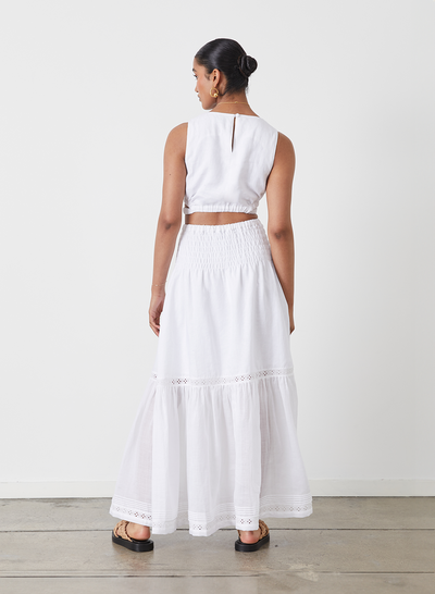 KIM LINEN RAMIE MAXI SKIRT | MIDI DRESS