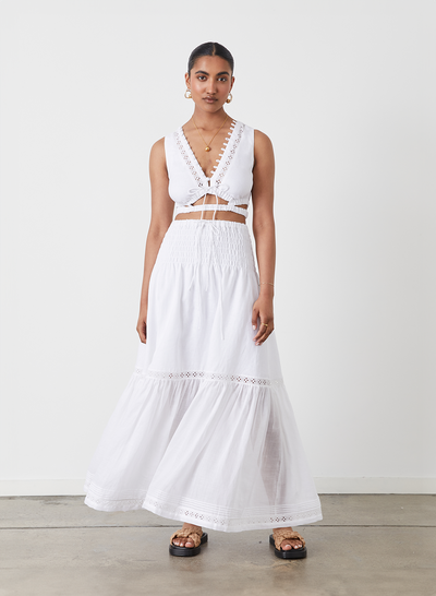 KIM LINEN RAMIE MAXI SKIRT | MIDI DRESS