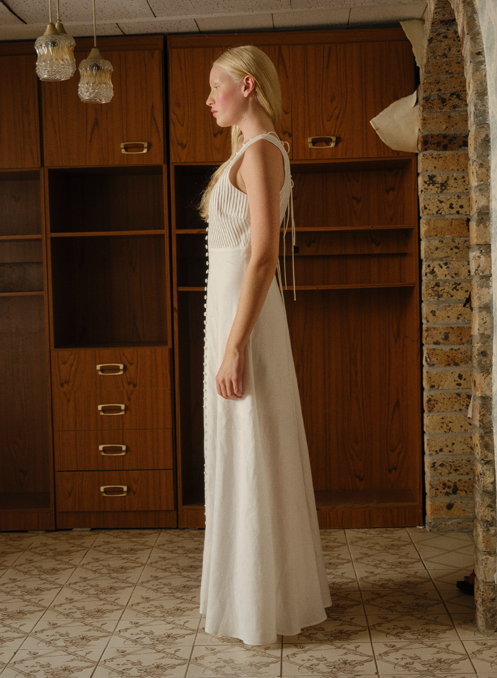 GRACE LINEN MAXI DRESS | CREAM