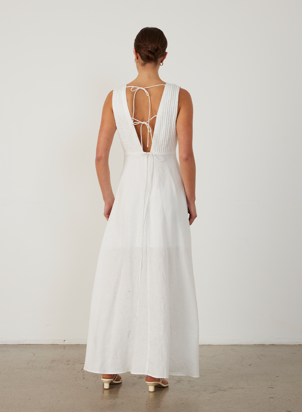 GRACE LINEN MAXI DRESS | CREAM