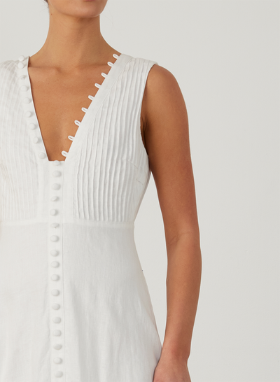 GRACE LINEN MAXI DRESS | CREAM