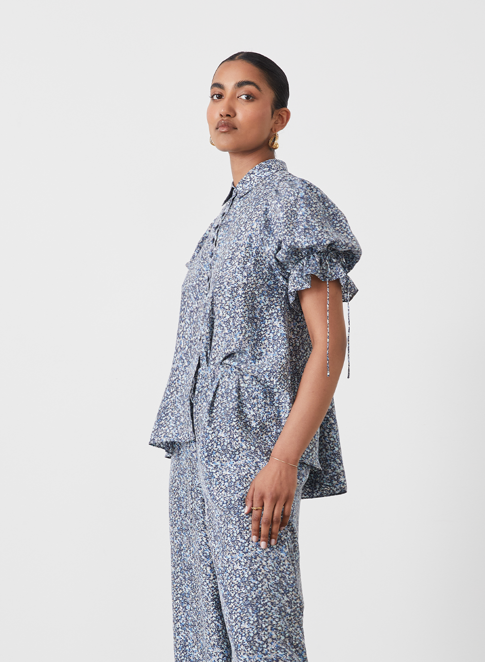 SOPHIA SILK PALAZZO PANT | SANDWASH LICHEN ARTWORK