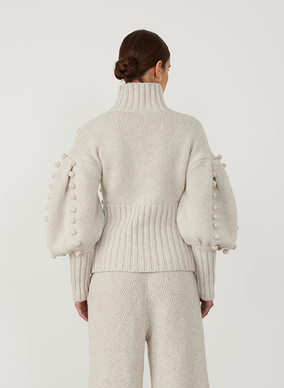 EVA WOOL KNIT |  HEATHER DOT MARLE