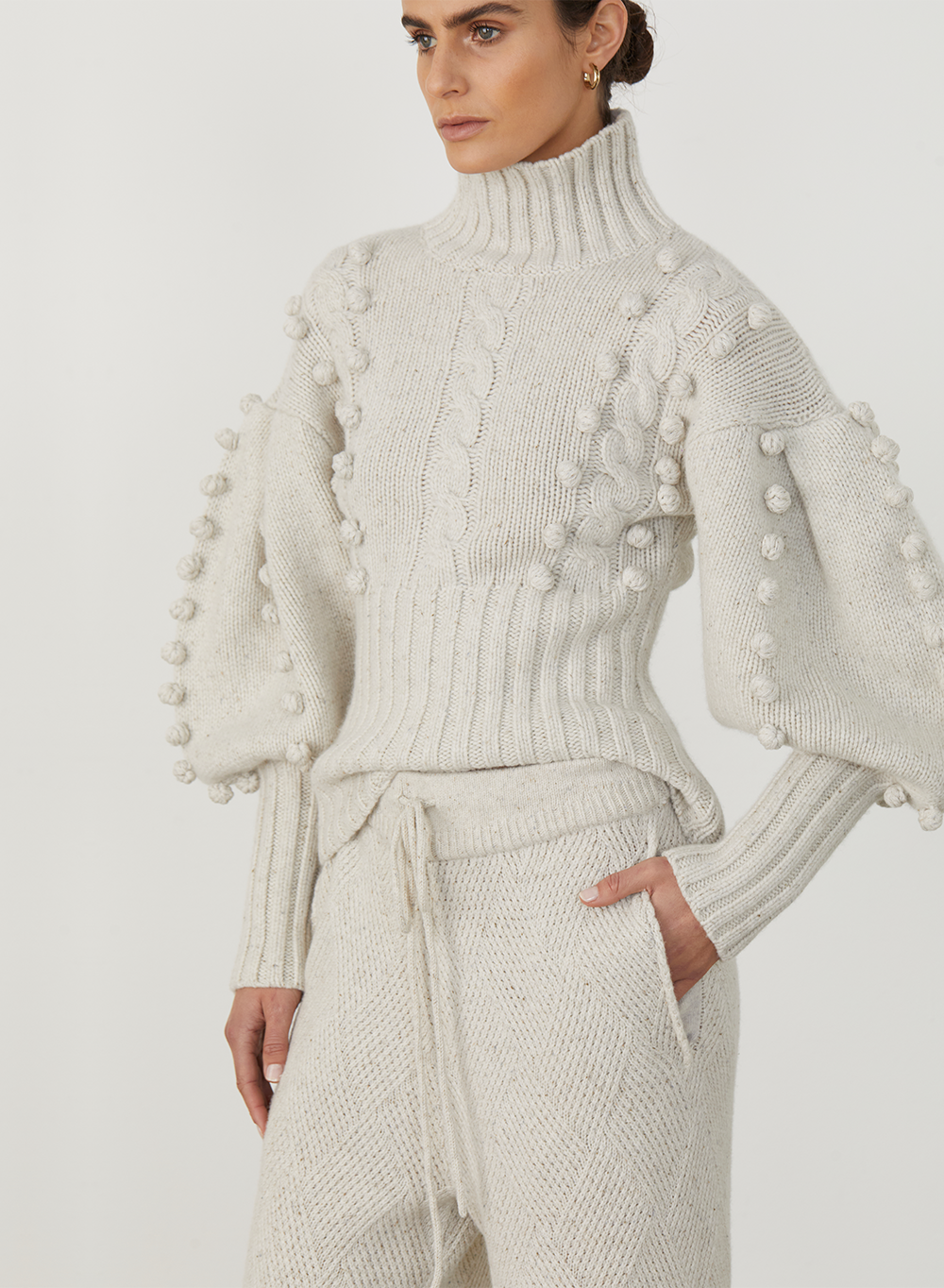 EVA WOOL KNIT |  HEATHER DOT MARLE