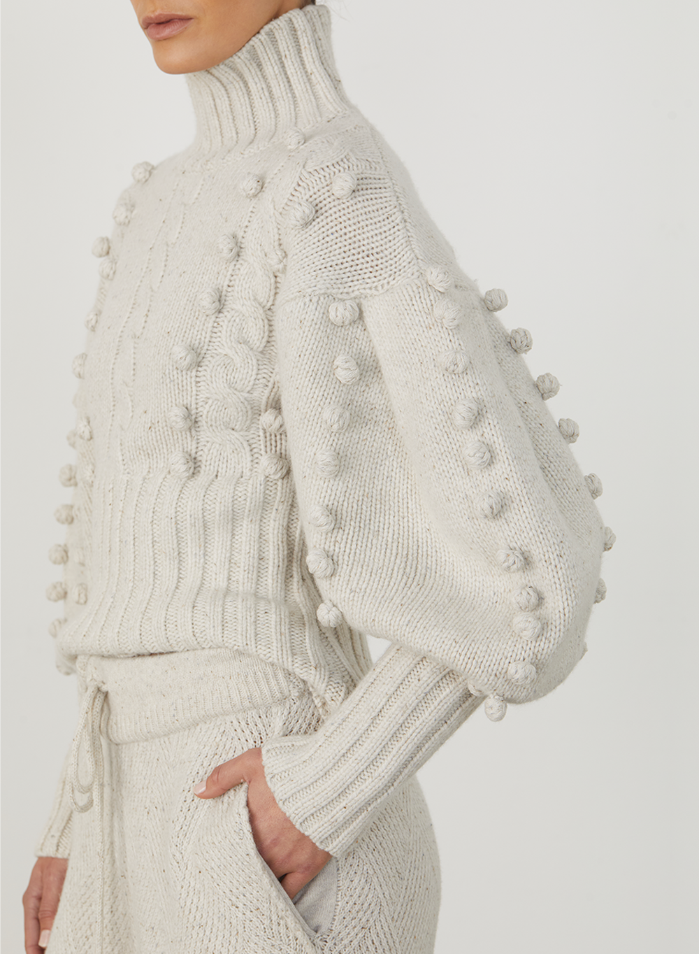 EVA WOOL KNIT |  HEATHER DOT MARLE