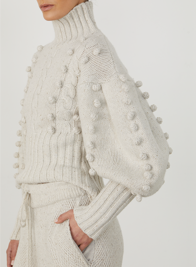 EVA WOOL KNIT |  HEATHER DOT MARLE