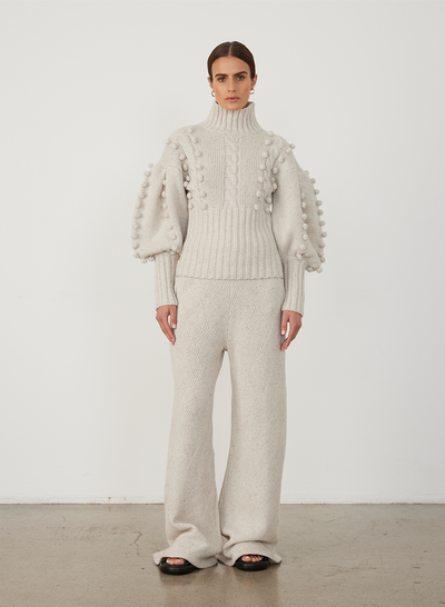 EVA WOOL KNIT |  HEATHER DOT MARLE