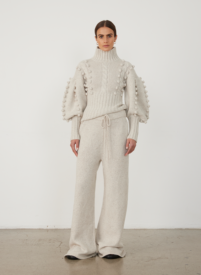 EVA WOOL KNIT |  HEATHER DOT MARLE