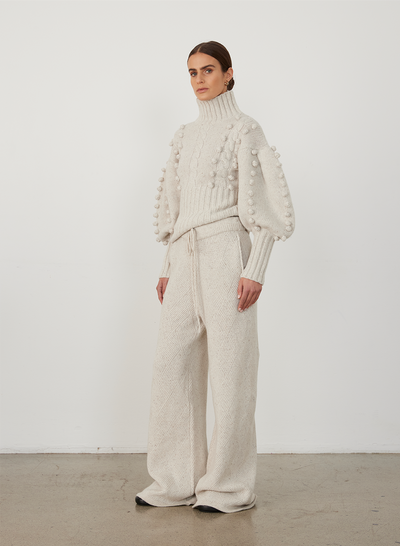 EVA WOOL KNIT |  HEATHER DOT MARLE