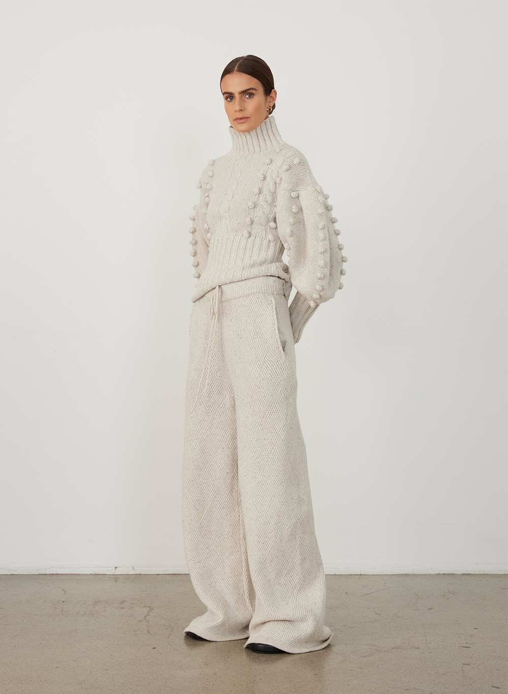 EVA WOOL KNIT |  HEATHER DOT MARLE