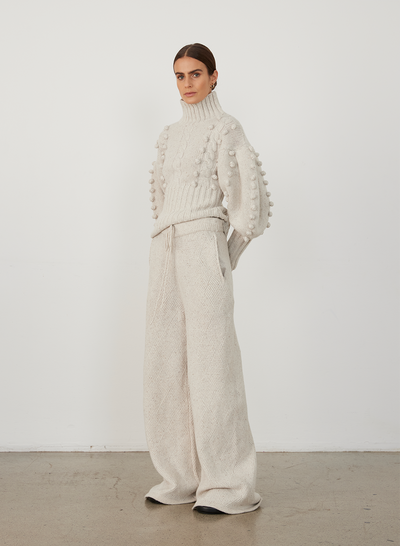 EVA WOOL KNIT |  HEATHER DOT MARLE