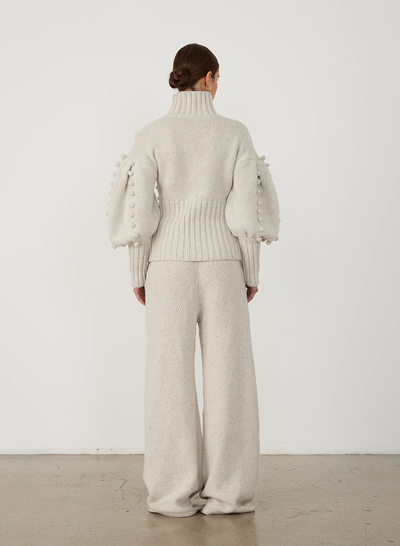 EVA WOOL KNIT |  HEATHER DOT MARLE