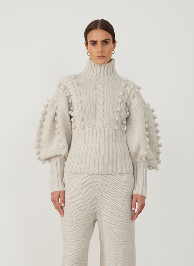 EVA WOOL KNIT |  HEATHER DOT MARLE