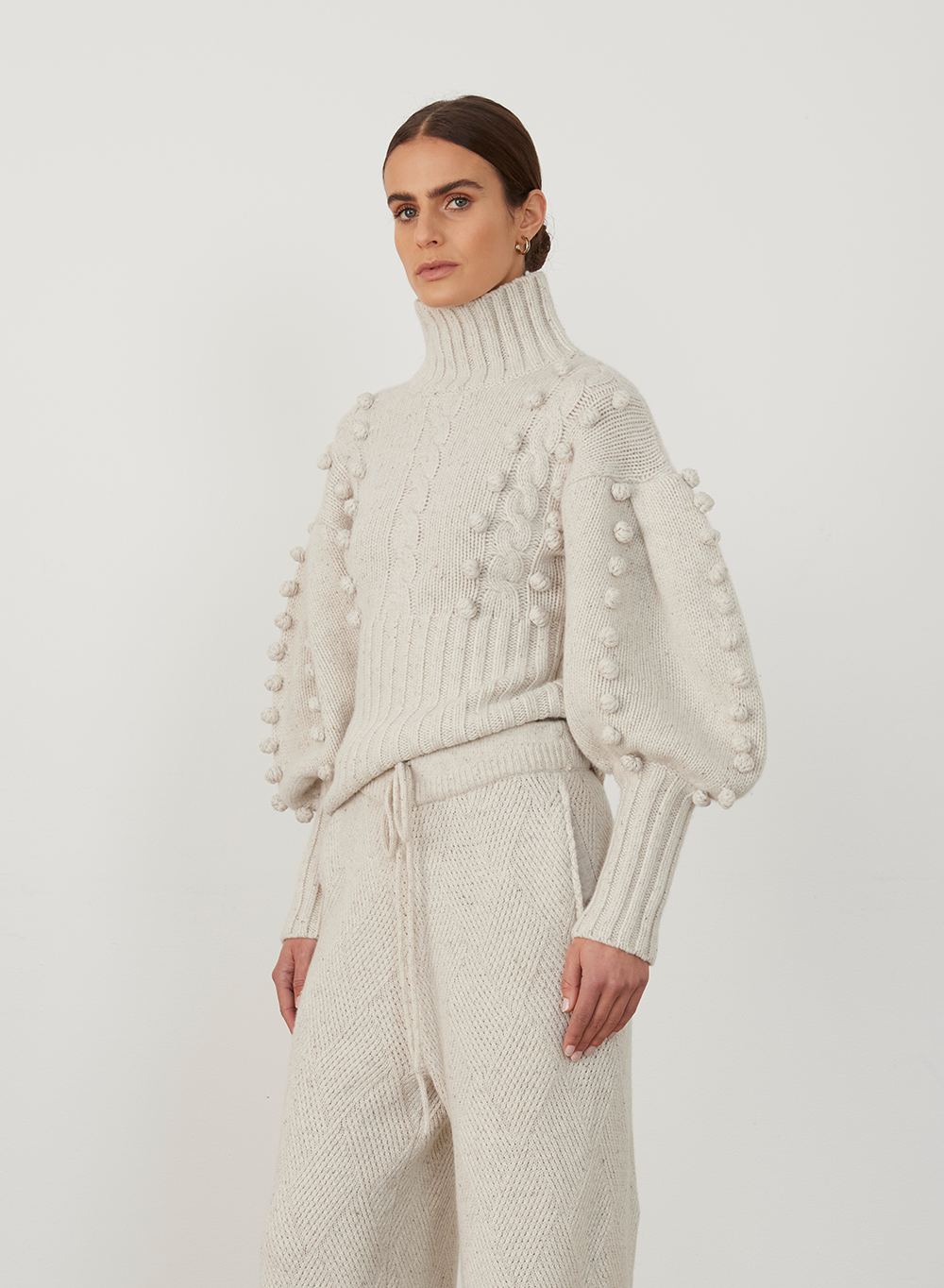 EVA WOOL KNIT |  HEATHER DOT MARLE