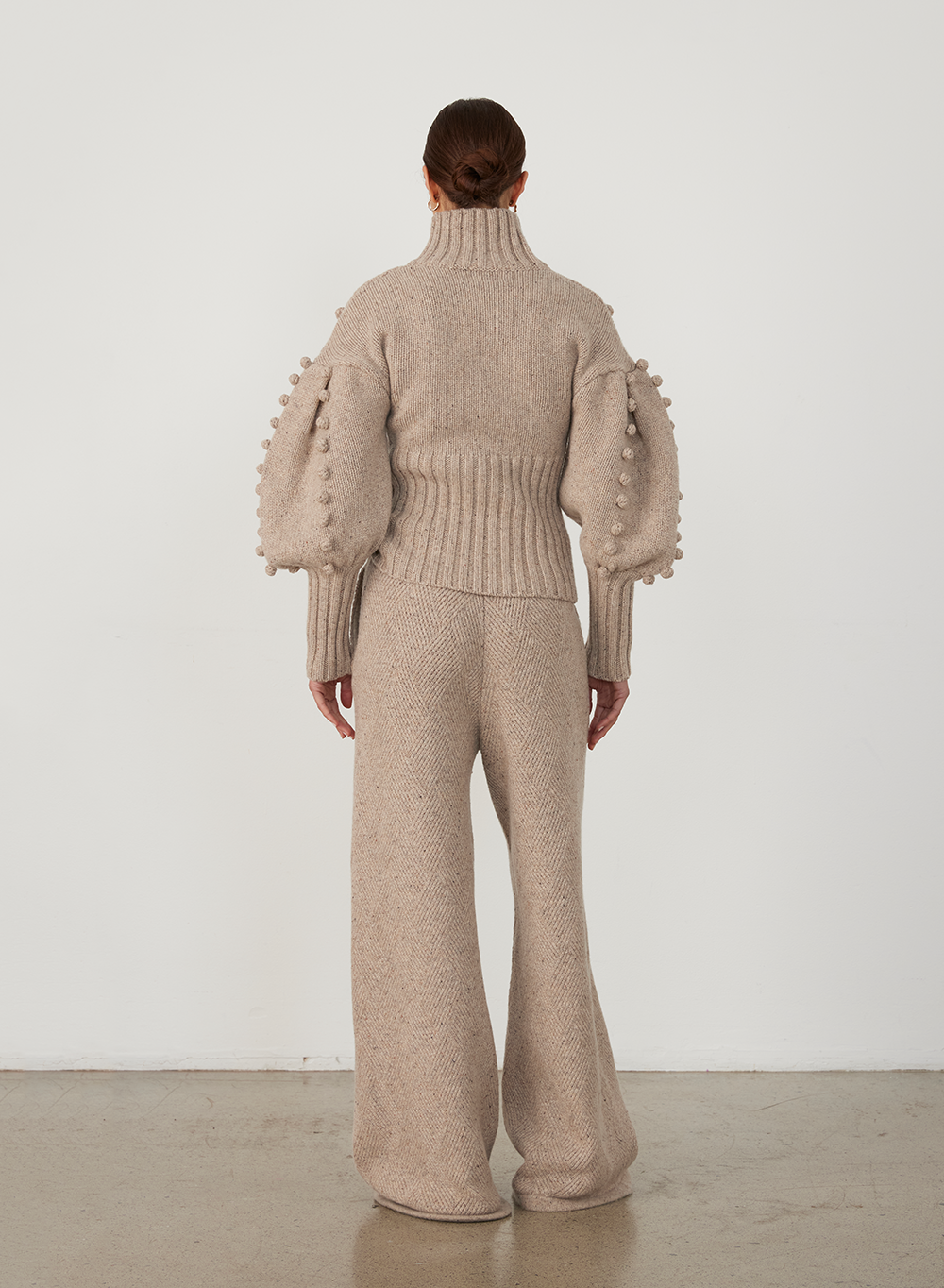 Eva Wool Knit | Oatmeal Dot Marle