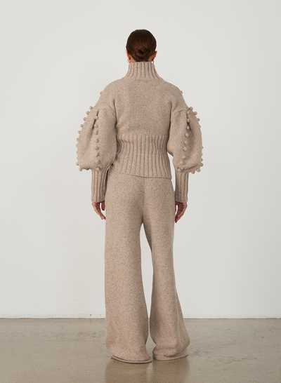 EVA WOOL KNIT | OATMEAL DOT MARLE